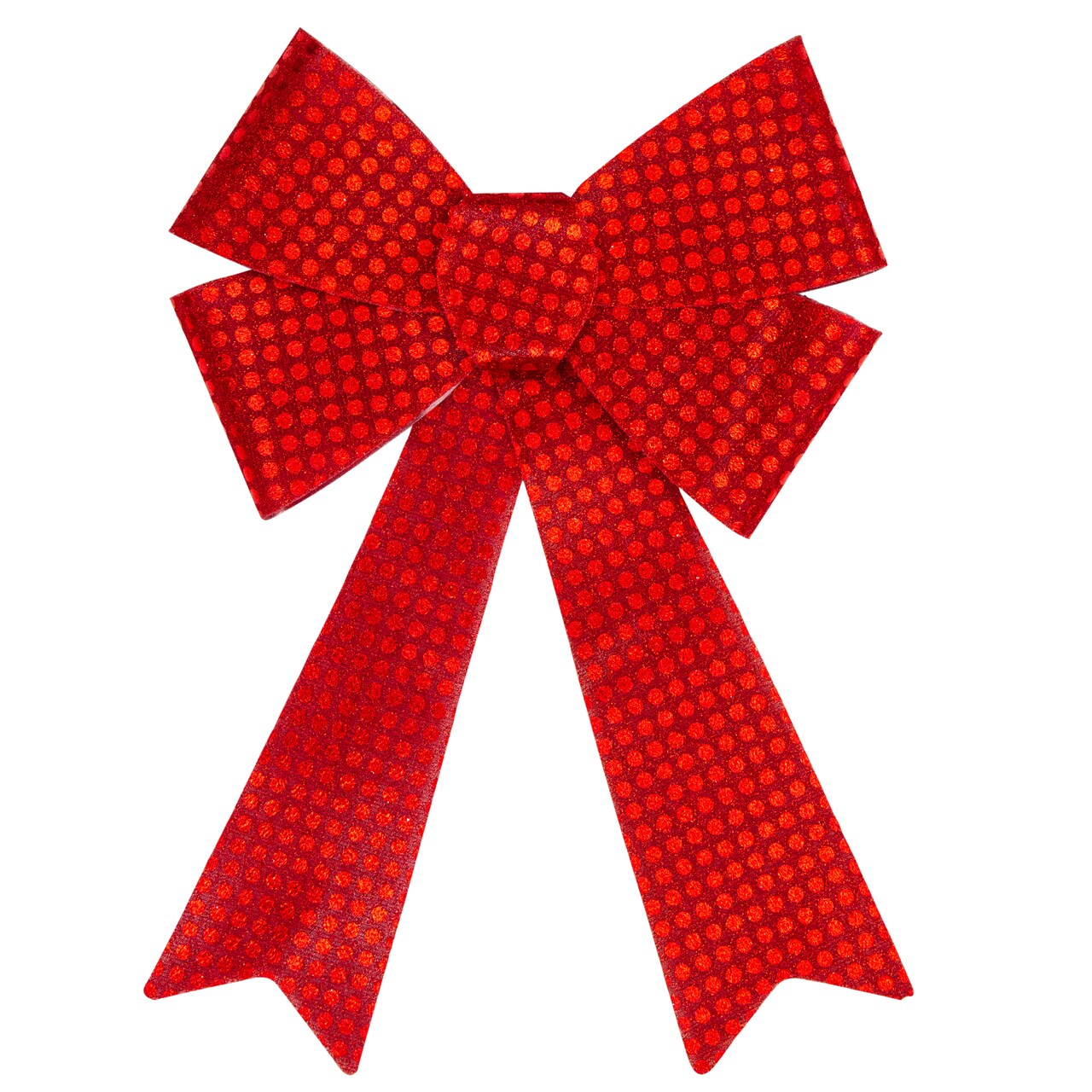 Northlight LED Lighted Sequin Bow Christmas Decoration - 17.5" - Red - Warm White Lights